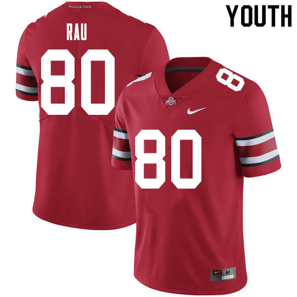 Youth #80 Corey Rau Ohio State Buckeyes College Football Jerseys Sale-Red